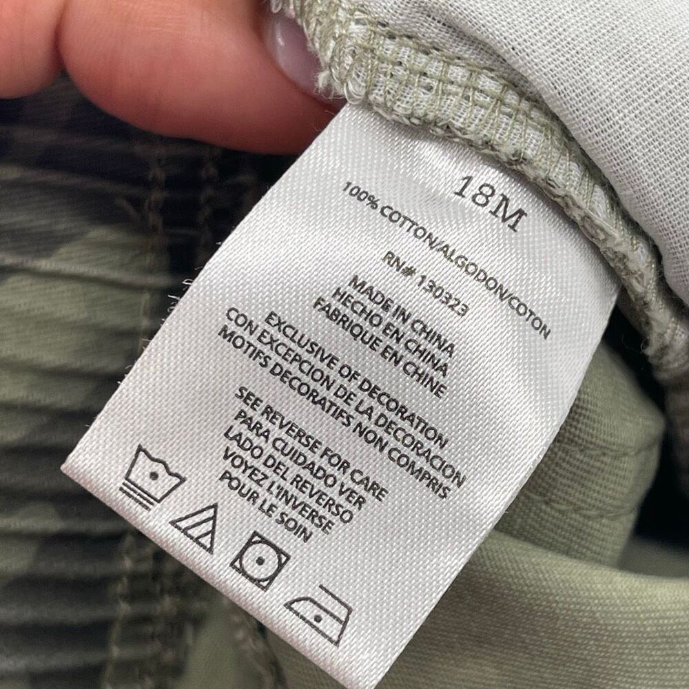 Kids Headquarters Boys Camo Jogger Pants 18M Green Camouflage Cotton Pull On - Picture 8 of 10